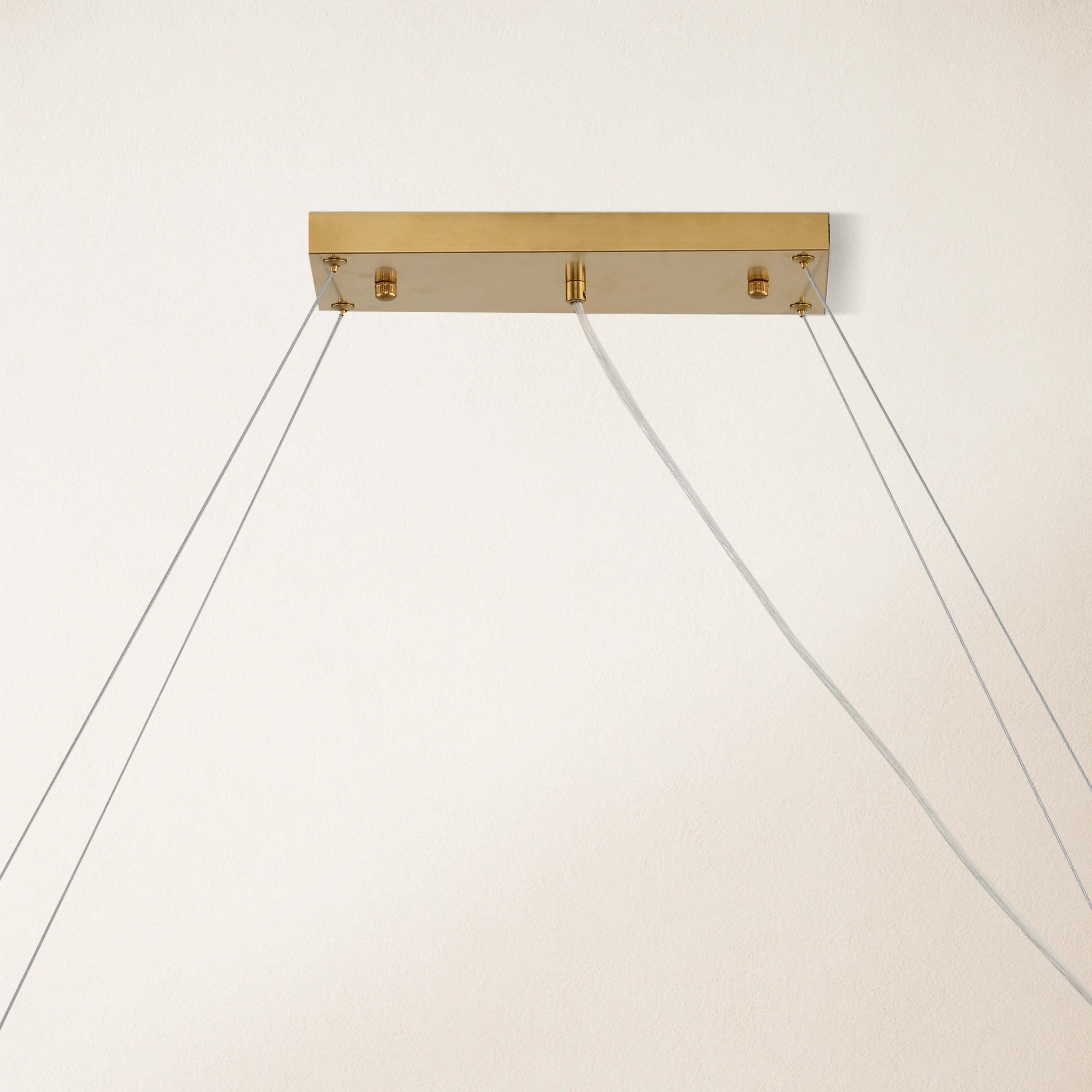 Stellara Crystal Strip Oval Chandelier 52"W