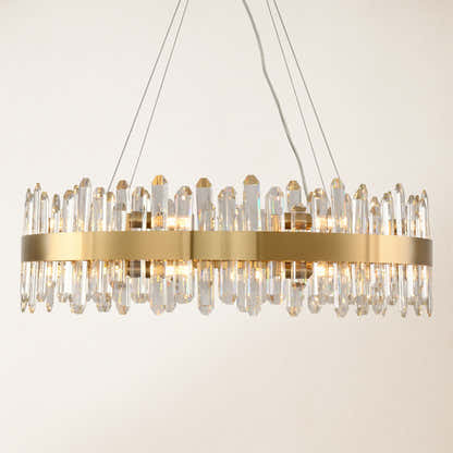 Stellara Crystal Strip Round Chandelier 32"D