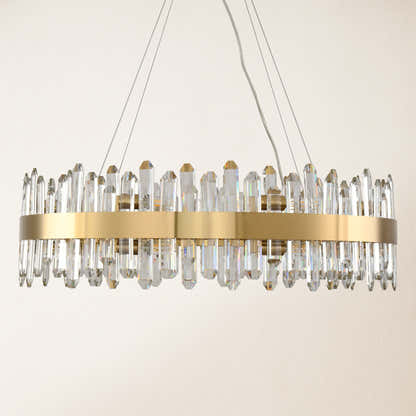 Stellara Crystal Strip Round Chandelier 32"D