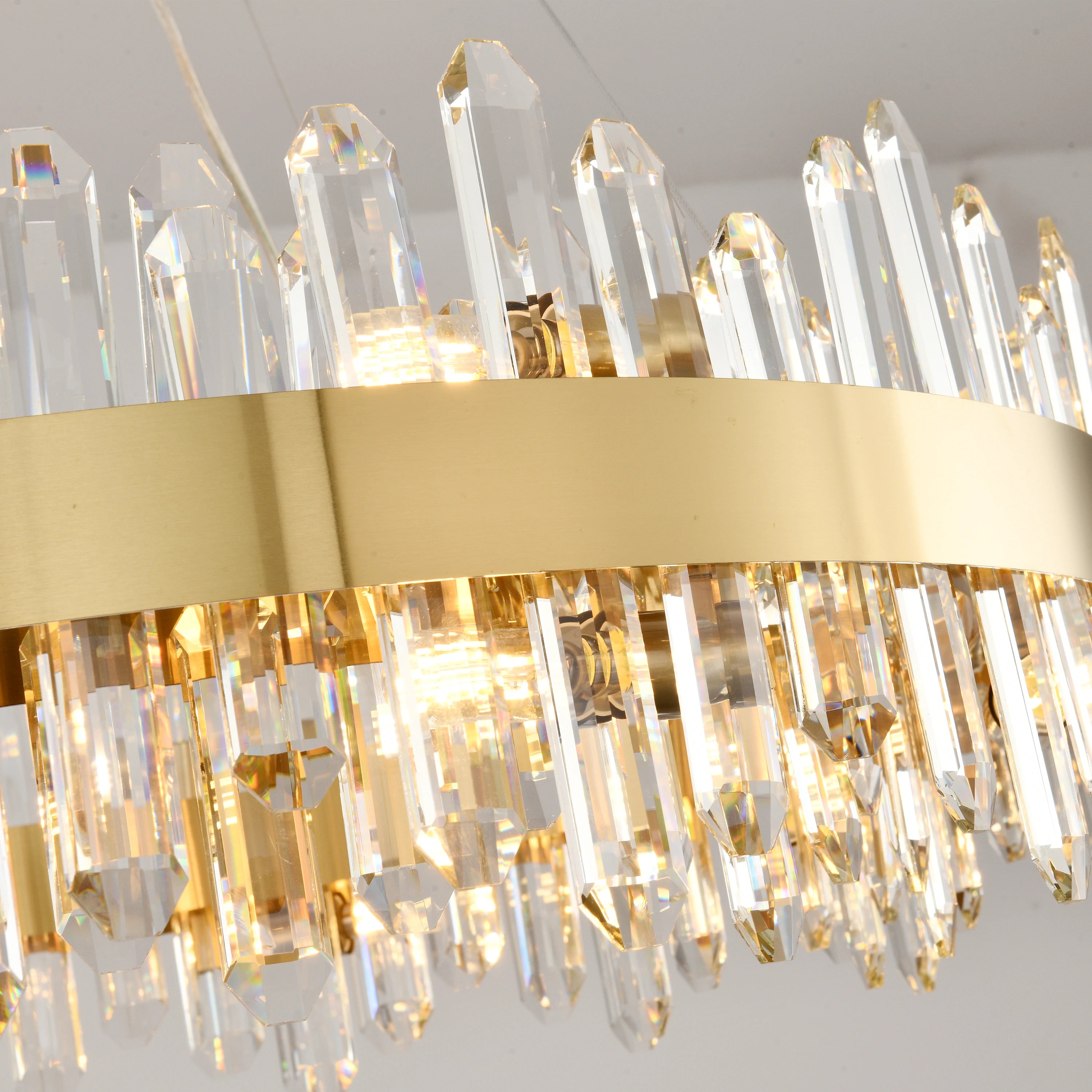 Stellara Crystal Strip Round Chandelier 40"D