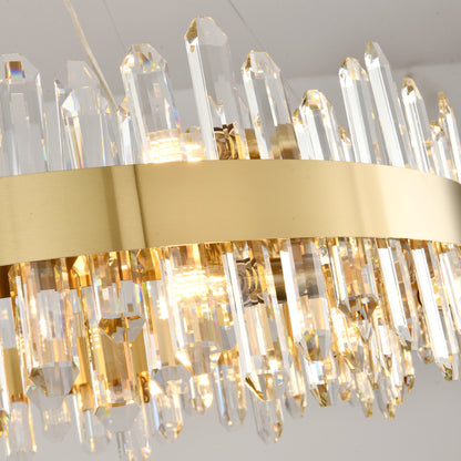 Stellara Crystal Strip Round Chandelier 40"D