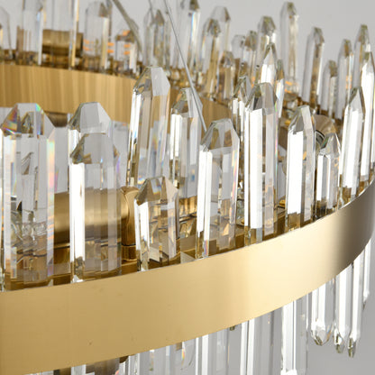Stellara Crystal Strip Round Chandelier 40"D
