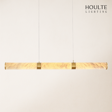 Sylvia Alabaster Rectangular Chandelier 47"