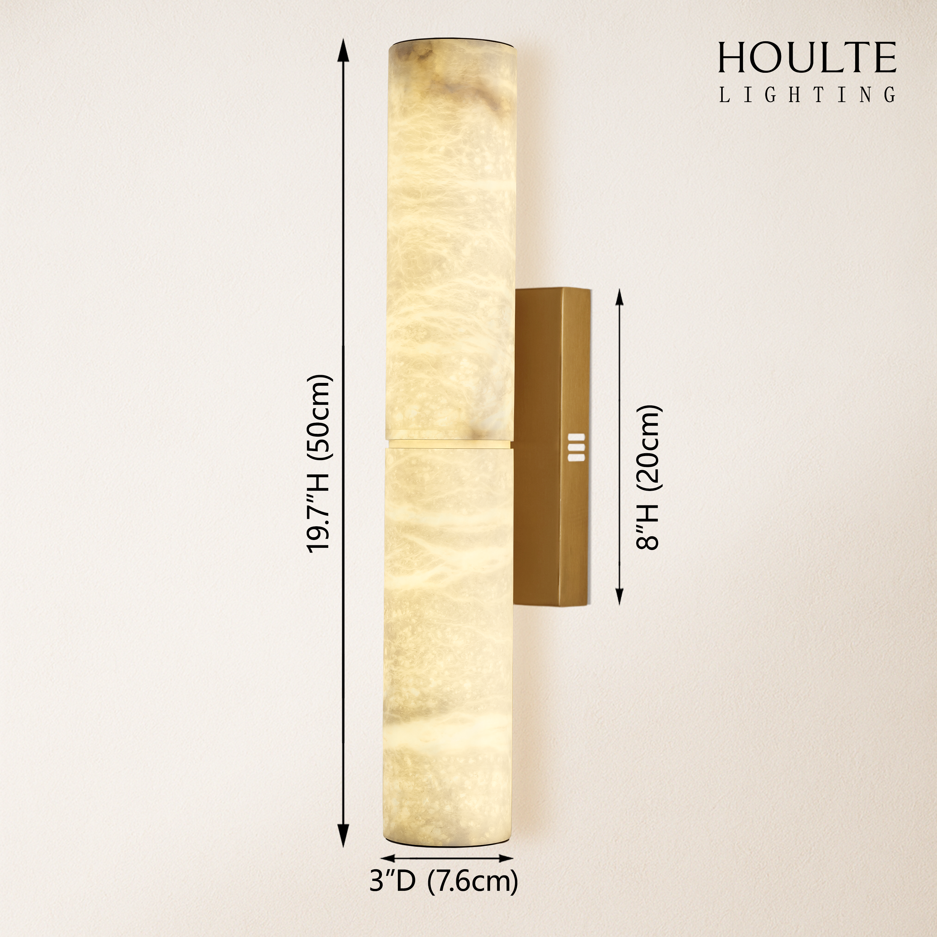 Sylvia Palladian Alabaster Wall Sconce 20"H