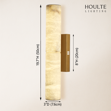 Sylvia Palladian Alabaster Wall Sconce 20"H