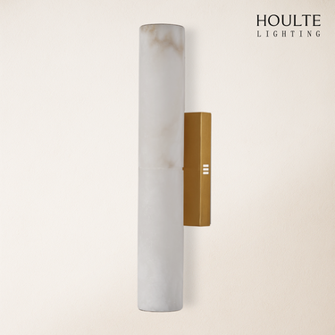 Sylvia Palladian Alabaster Wall Sconce 20"H