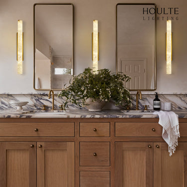 Sylvia Palladian Alabaster Wall Sconce 36"H