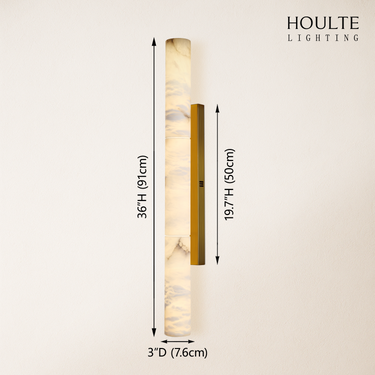 Sylvia Palladian Alabaster Wall Sconce 36"H