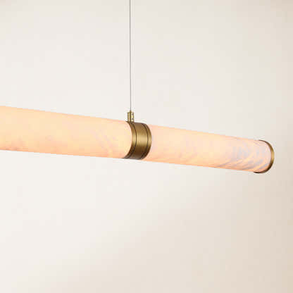 Sylvia Alabaster Linear Chandelier 47"