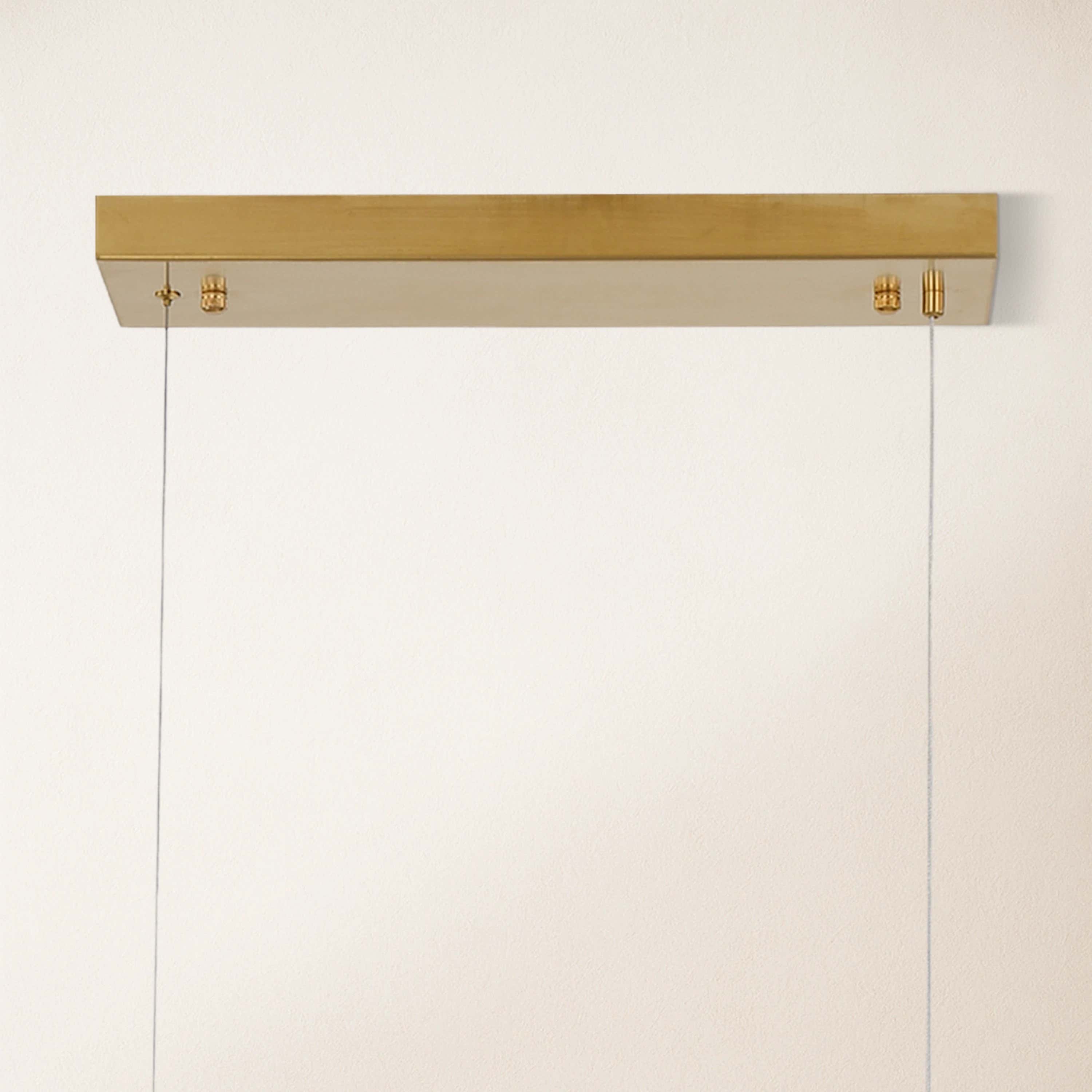 Sylvia Alabaster Linear Chandelier 47"