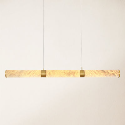 Sylvia Alabaster Linear Chandelier 47"