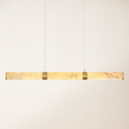 Sylvia Alabaster Linear Chandelier 47"