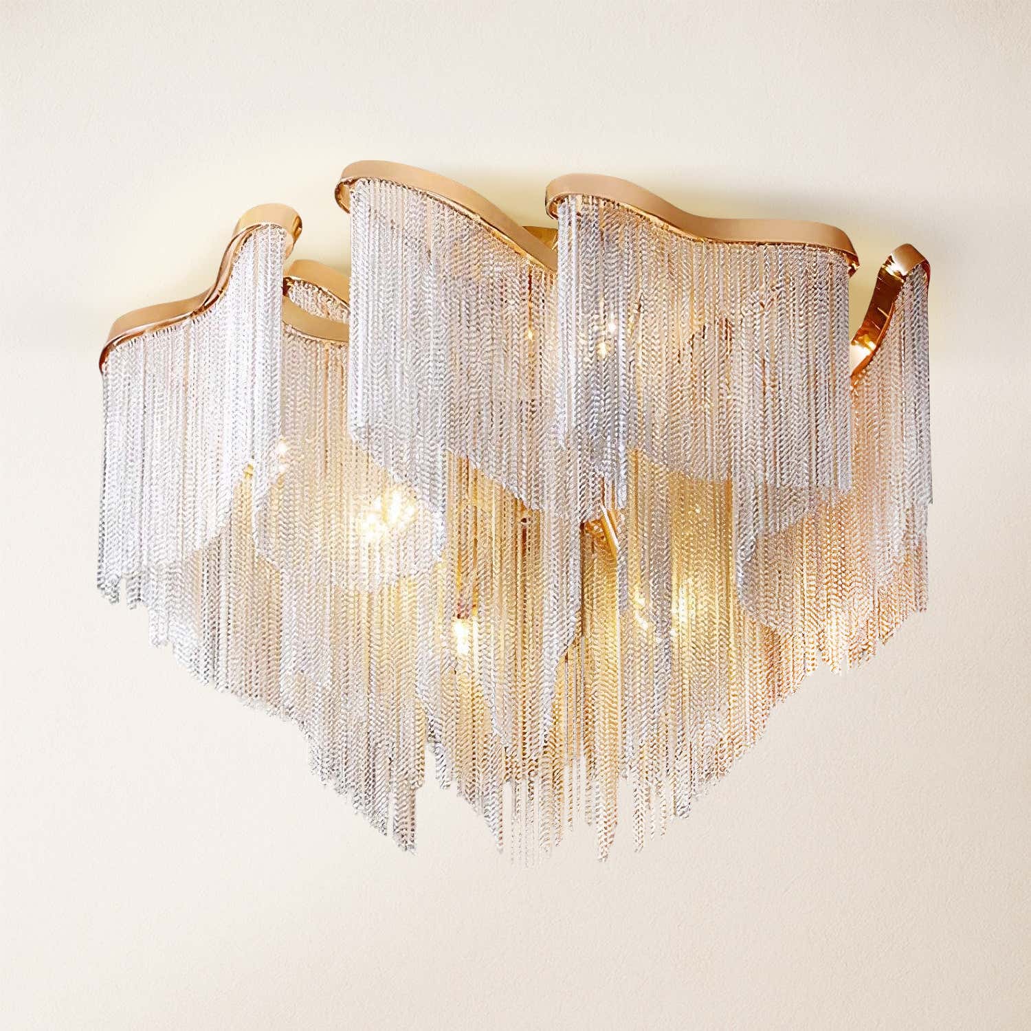 Teresa Cadena Chain Tassel Flush Mount 31"W