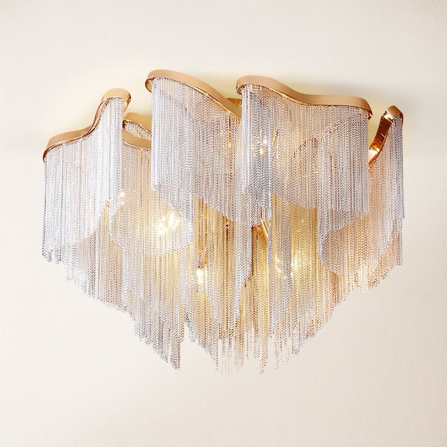 Teresa Cadena Chain Tassel Flush Mount 31"W