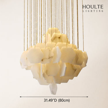 Talan Multi-layer Irregular Alabaster Chandelier 31.5"D