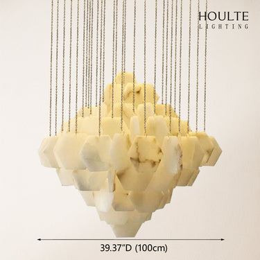 Talan Multi-layer Irregular Alabaster Chandelier 39"D