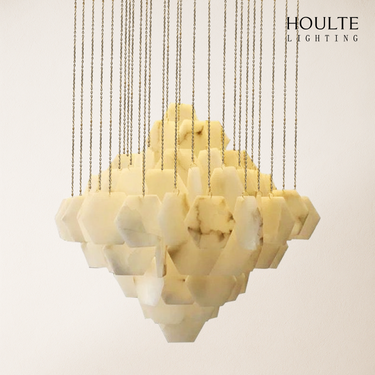 Talan Multi-layer Irregular Alabaster Chandelier 39"D