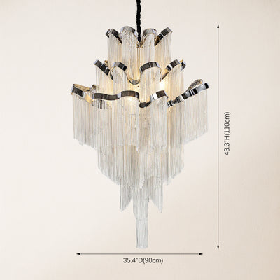 Teresa Cadena Metal Tassel Chandelier 35"W