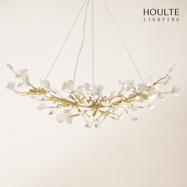 Twilight Branches Ceramic Glow Rectangular Chandelier 55"L