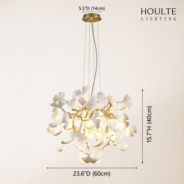 Twilight Branches Ceramic Glow Round Chandelier 23.6"D