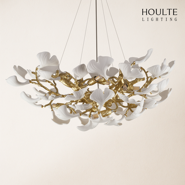 Twilight Branches Ceramic Glow Round Chandelier 32"D