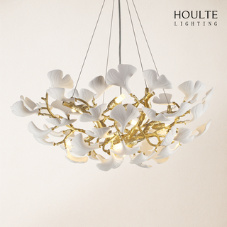 Twilight Branches Ceramic Glow Round Chandelier 32"D