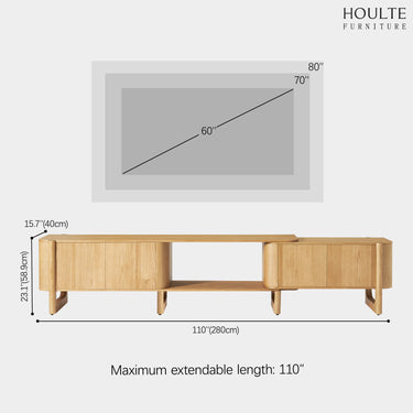 Silas Extendable TV Stand 80" to 110" size-image