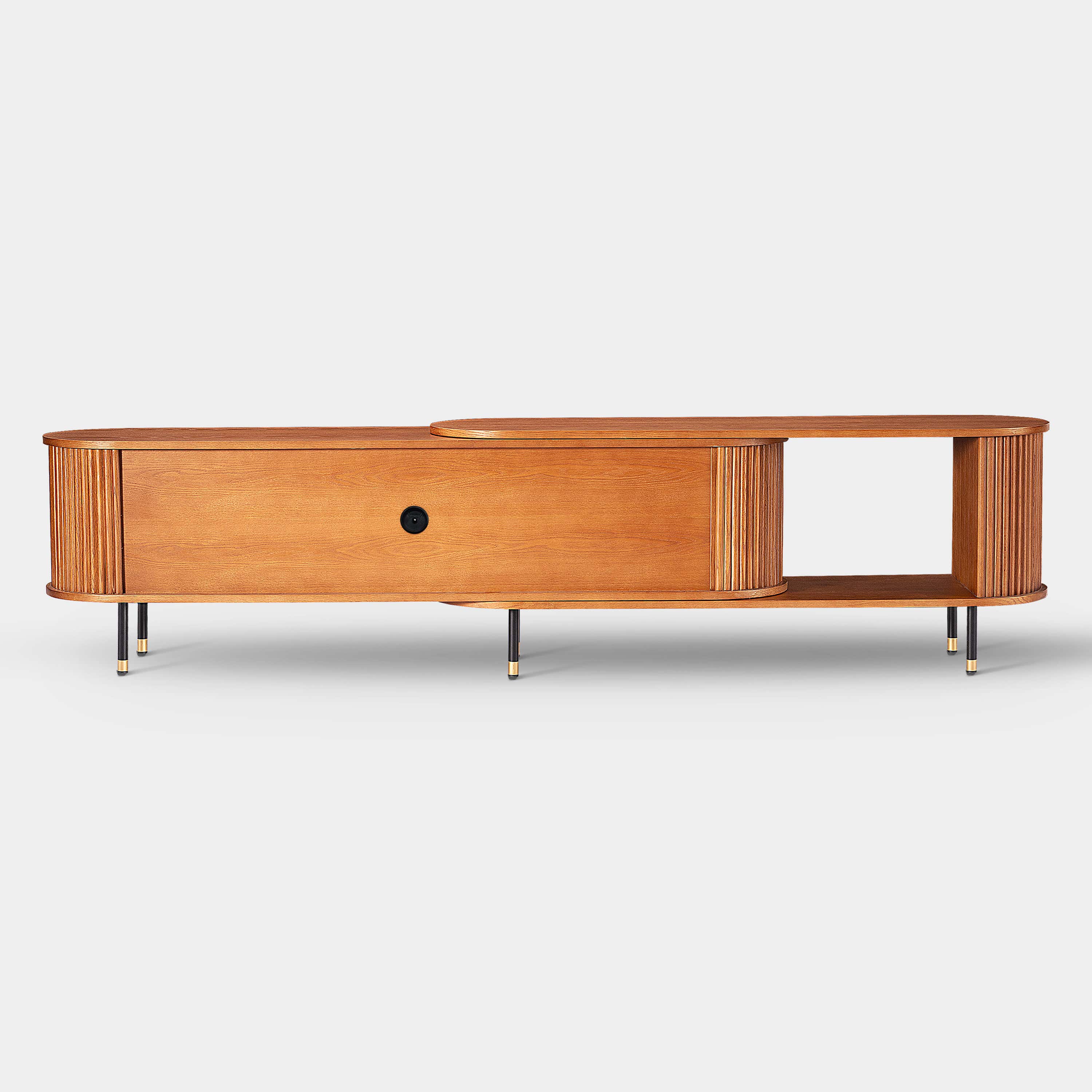 Ewan Oak Extendable Media Console 79" to 110"