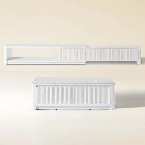 Celia Burnt Stone Media Console And Coffee Table Set