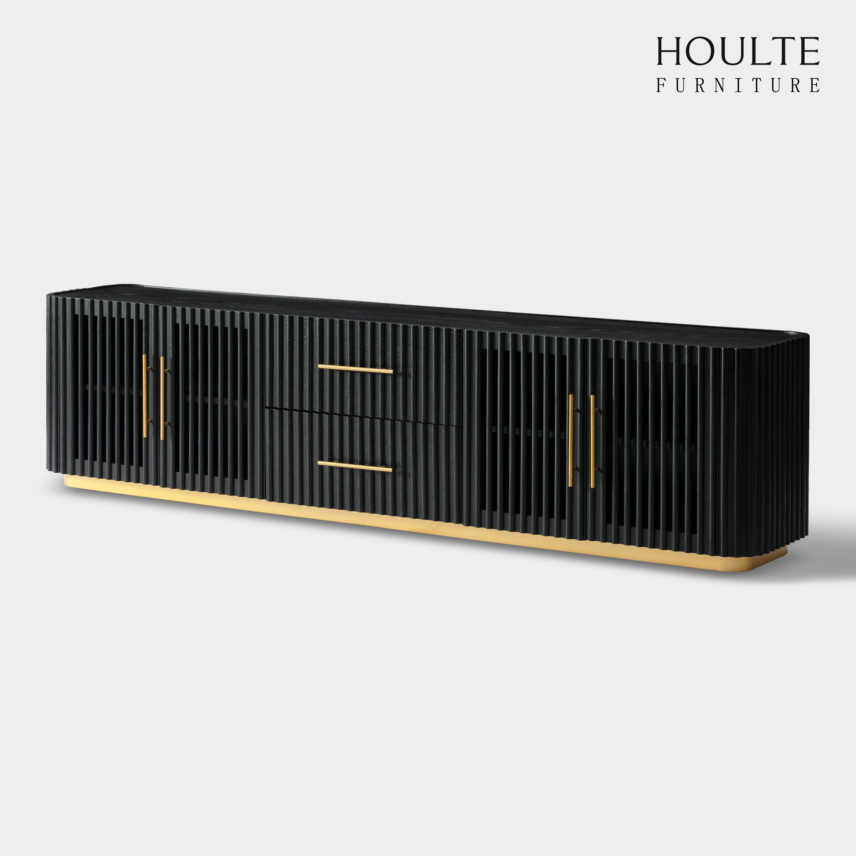 Holton Oak Media Console, Coffee Table And Sideboard Set