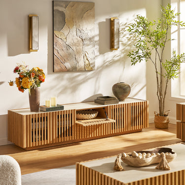 Isla Oak Media Console 80"