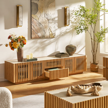 Isla Oak Media Console 80"
