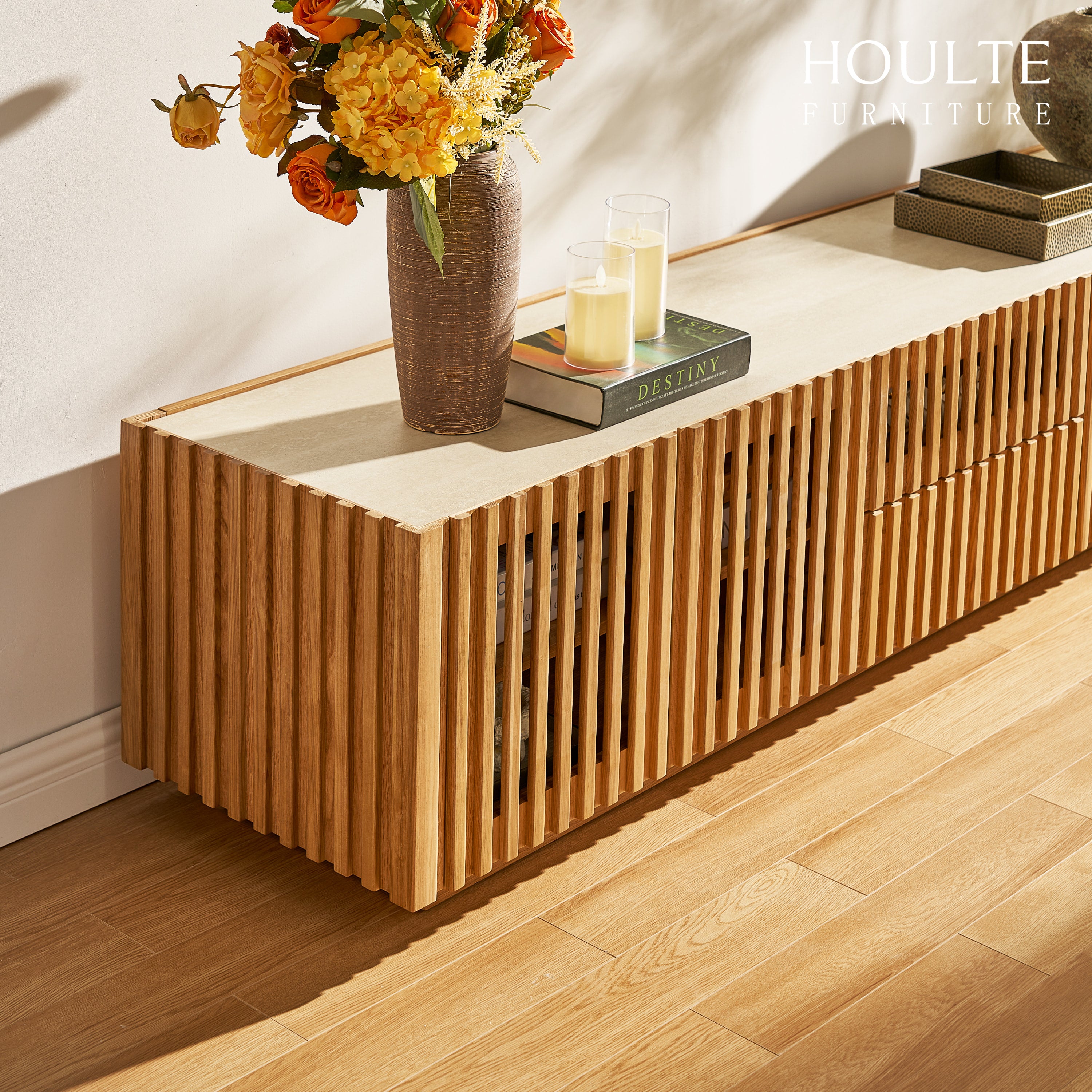 Isla Oak Media Console 80"