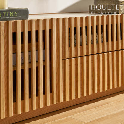 Isla Oak Sintered Stone Media Console 80"