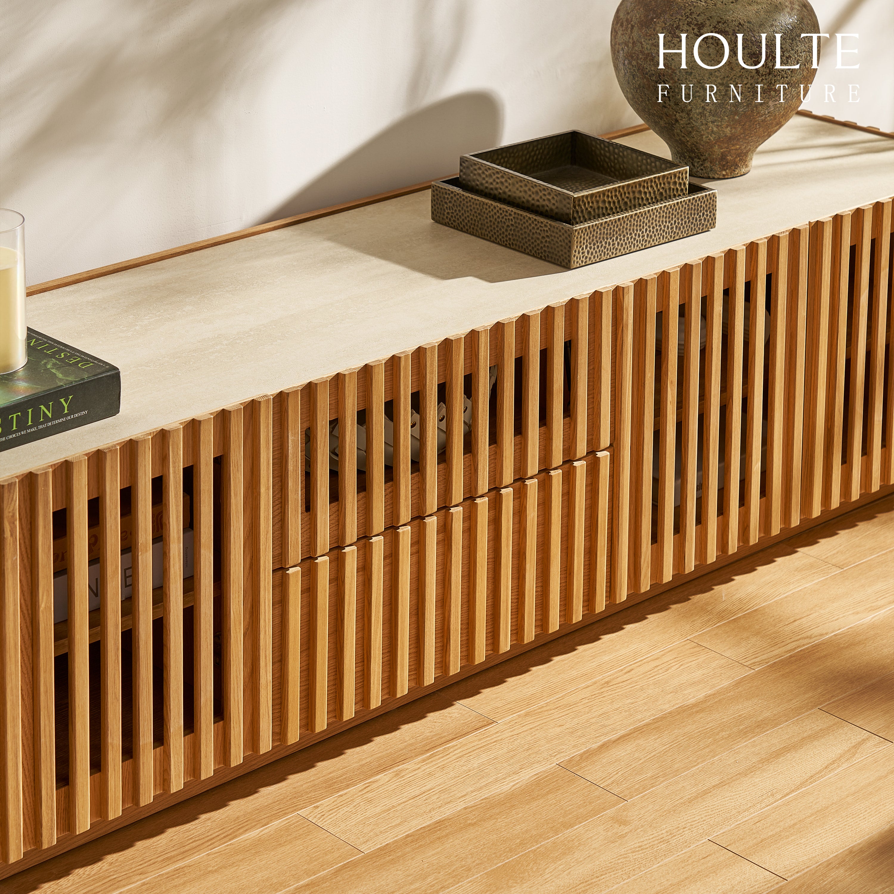 Isla Oak Media Console 80"