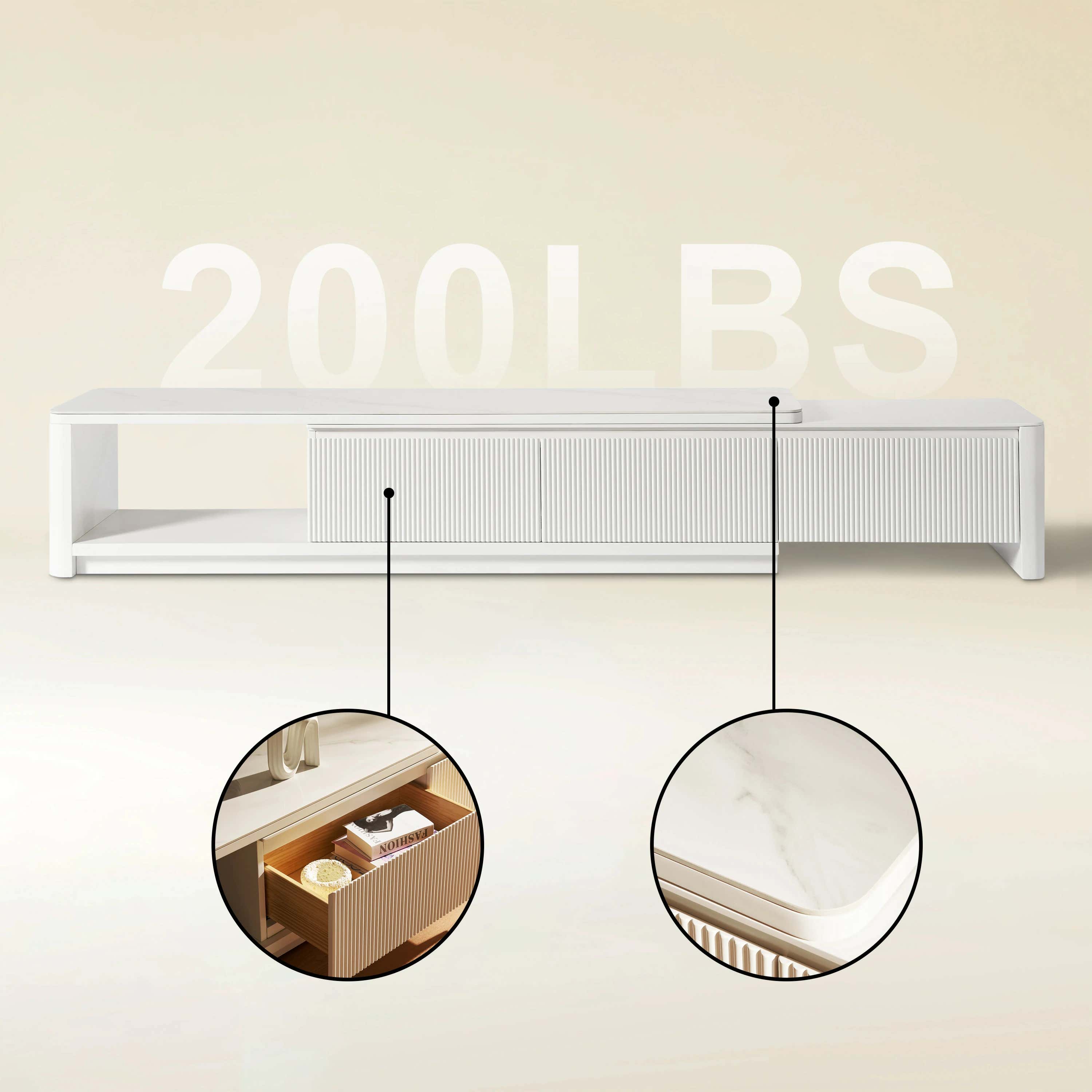 Celia Burnt Stone Media Console 71"