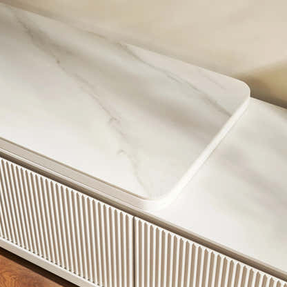 Celia Burnt Stone Media Console And Coffee Table Set