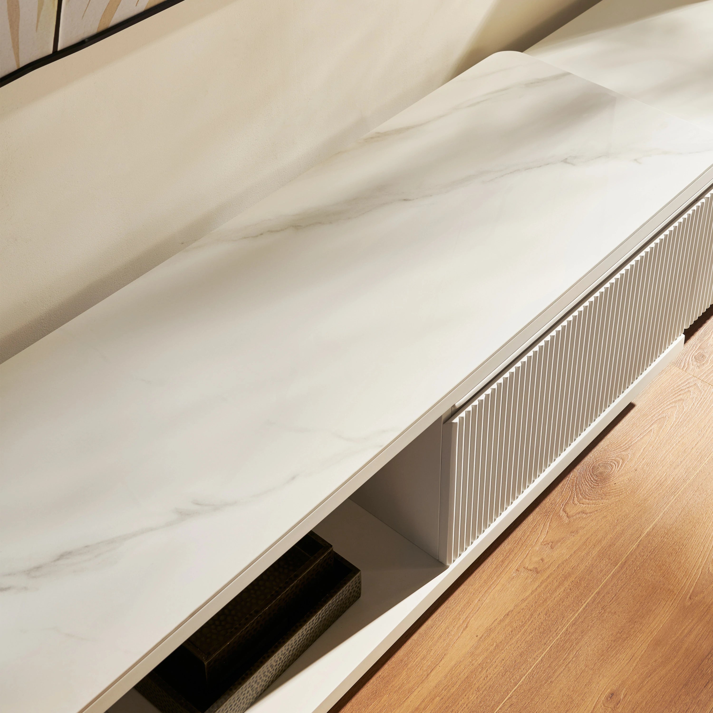 Celia Oak Media Console 71"