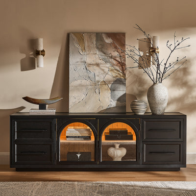 Alvar Oak Media Console 80"W