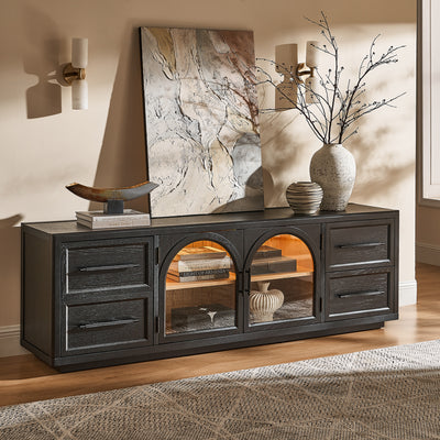 Alvar Oak Media Console 80"W