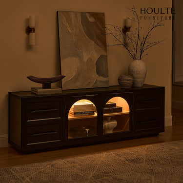 Alvar Oak Media Console 80"W