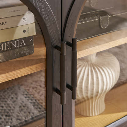 Alvar Oak Media Console and Sideboard Set