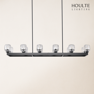 Vellum Rectangular Chandelier 59"L