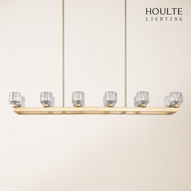 Vellum Rectangular Chandelier 59"L