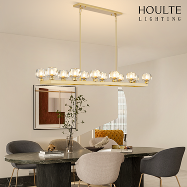 Vellum Rectangular Chandelier 59"L