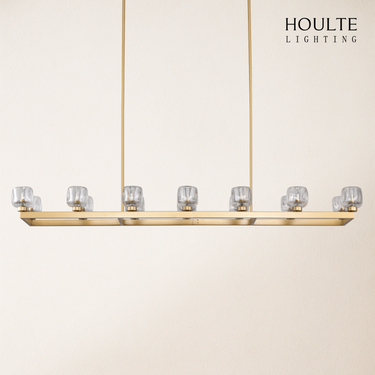 Vellum Rectangular Chandelier 68"L