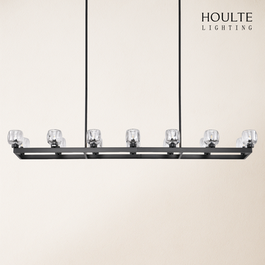 Vellum Rectangular Chandelier 68"L
