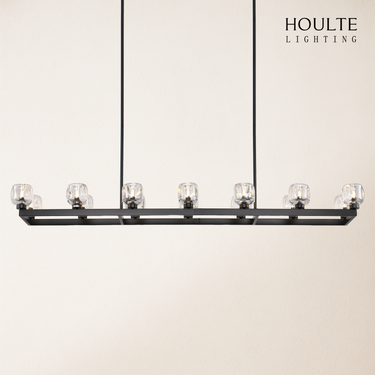 Vellum Rectangular Chandelier 68"L
