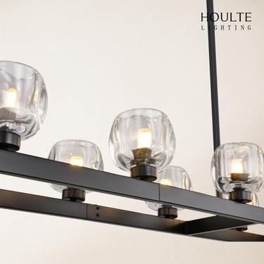 Vellum Rectangular Chandelier 68"L