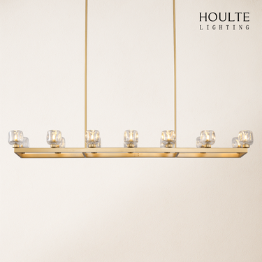Vellum Rectangular Chandelier 68"L